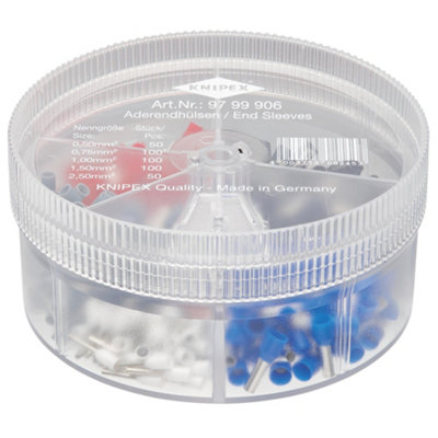 Draper 24633 Knipex 97 99 906 Assortment Boxes With 450 Insulated Wire Ferrules 5 X Wire Ferrule Sets from B&Q