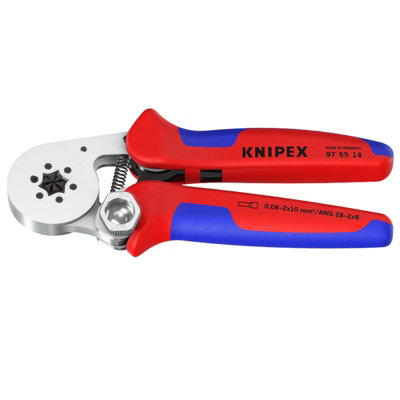 B&Q -  Knipex 97 55 14 Sb Self-Adjusting Crimping Pliers2 X 6 mm²180mm
