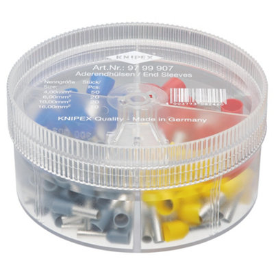 Draper 26153 Knipex 97 99 907 Assortment Boxes With 100 Insulated Wire Ferrules4 Parts from B&Q