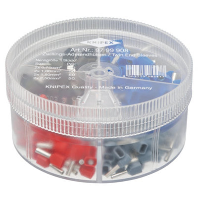Draper 26154 Knipex 97 99 908 Assortment Boxes With 200 Twin Wire Ferrules4 Parts from B&Q