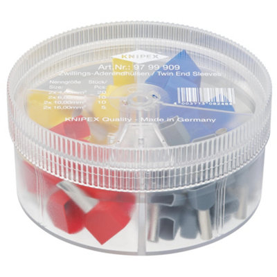 Draper 26155 Knipex 97 99 909 Assortment Boxes With 45 Twin Wire Ferrules4 Parts from B&Q