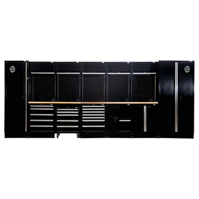Draper 27064 Bunker 25 Piece Modular Storage Combo With Hardwood Worktop from B&Q