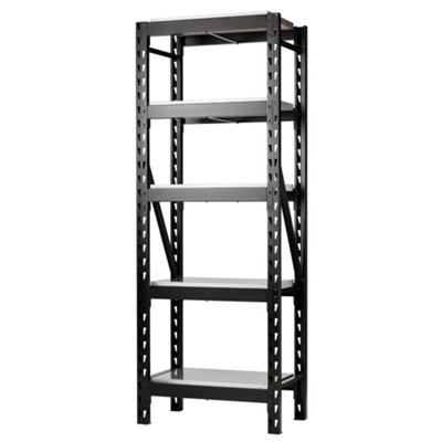 Draper 32444 Bunker 22 Piece Modular 5 Tier Racking Stainless Steel Shelving750mm from B&Q