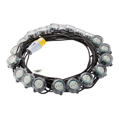 Draper Defender 120W Led Festoon String Lights 50M Heavy Duty Encapsulated Site & Outdoor Lighting from B&Q