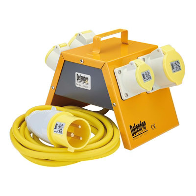 Draper Defender 110V Steel Site Power Box 2 X 16A + 2 X 32AIp444.7M Cable