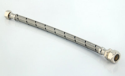 Plumbright Compression 15mm X 1/2" Flexible Tap Connector (300mm Length) Dg10E-Cp-015-30 from B&Q