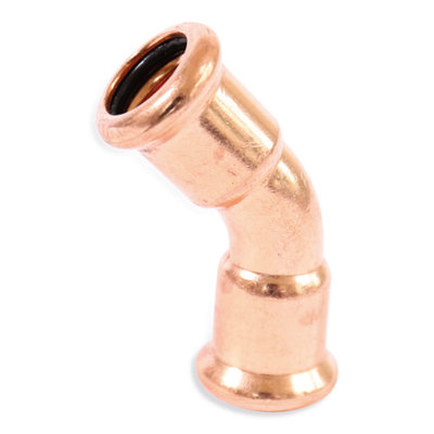 Plumbright Copper Press-Fit Fitting 45 Degree Elbow 15mm 6041M.15B from B&Q