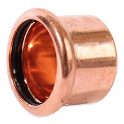Plumbright Copper Press-Fit Fitting Stop End 22mm 6301M.22B from B&Q