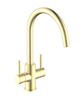 Iflo Kisdon Monobloc Kitchen Sink Mixer Dual Lever from B&Q