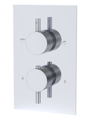 Iflo Abingdon Twin Concealed Thermostatic Shower Valve from B&Q