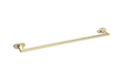 B&Q -  Kenora Towel Rail 600mm Brushed Brass