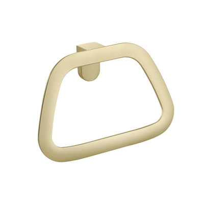 Iflo Albany Towel Ring Brushed Brass from B&Q