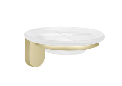 B&Q -  Albany Soap Dish Holder Brushed Brass