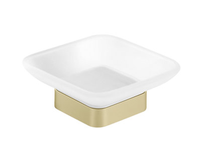 B&Q -  Ottawa Soap Dish Holder Brushed Brass