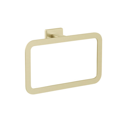 Iflo Quebec Modern Wall Mounted Bathroom Towel Ring from B&Q