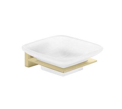 B&Q -  Quebec Soap Dish Holder Brushed Brass