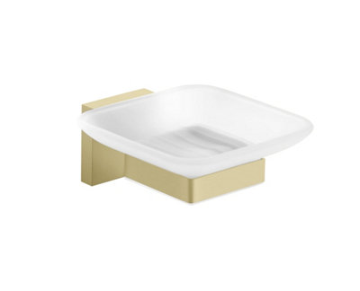B&Q -  Kipawa Soap Dish Holder Brushed Brass