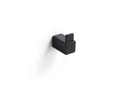 B&Q -  Ottawa Black Bathroom Robe Hook