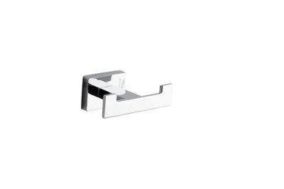 Iflo Quebec Wall Mounted Single Bathroom Robe Hook from B&Q