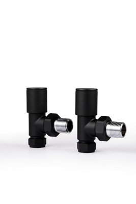 Plumbright Black Column Angled Valve M102-Ab from B&Q