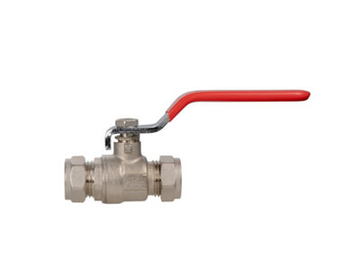 Plumbright Lever Ball Valve Cxc Red 15mm  R25015 from B&Q
