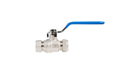 Plumbright Lever Ball Valve Cxc Blue 15mm  B26015 from B&Q