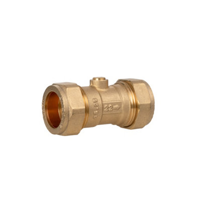 Plumbright Isolating Valve 22mm Cxc Brass 24003 Q70322 from B&Q
