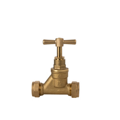 Plumbright Stop Tap 15mm Dzr Comp Cu/cu S30315 from B&Q