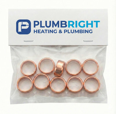 Plumbright 15mm Copper Olives 10 Pack Cl35011T041G0 from B&Q