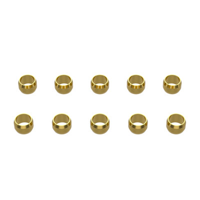 Plumbright 8mm Brass Olives 10 Pack Cl35032H048G0 from B&Q