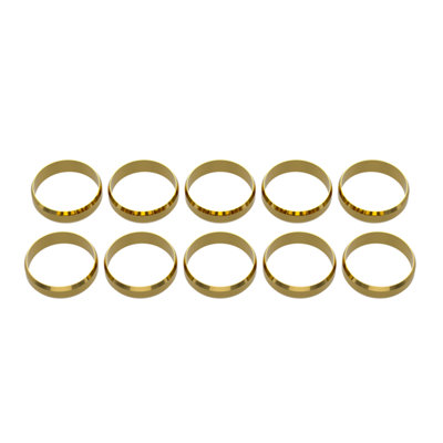 Plumbright 28mm Brass Olives 10 Pack Cl35032H052G0 from B&Q