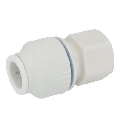 Plumbright White Plastic Push-Fit 15mm X 1/2" Bsp Female Adaptor Srf6764M from B&Q