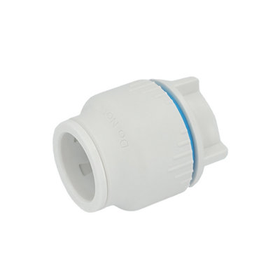 Plumbright White Plastic Push-Fit 22mm Stop End Spst674M from B&Q
