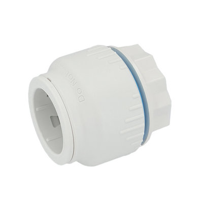 Plumbright White Plastic Push-Fit 28mm Stop End  Srst670M from B&Q