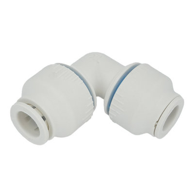 Plumbright White Plastic Push-Fit 10mm Equal Elbow Spe6711M from B&Q