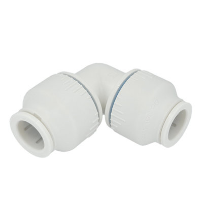 Plumbright White Plastic Push-Fit 15mm Equal Elbow Spe6766M from B&Q