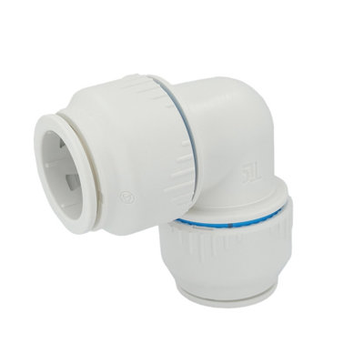 Plumbright White Plastic Push-Fit 28mm Equal Elbow Spe6700M from B&Q