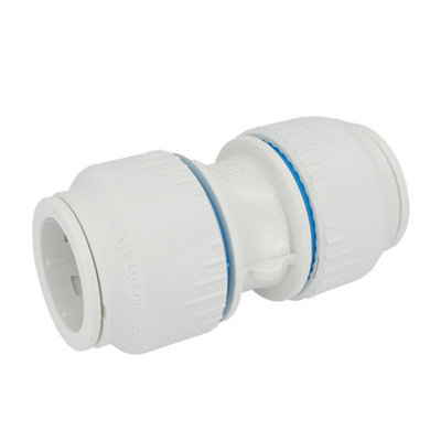 Plumbright White Plastic Push-Fit 28mm Straight Coupler Spu6700M from B&Q