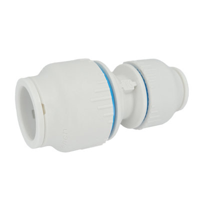 Plumbright White Plastic Push-Fit 22 X 15mm Reducing Straight Coupler Spu6746M from B&Q