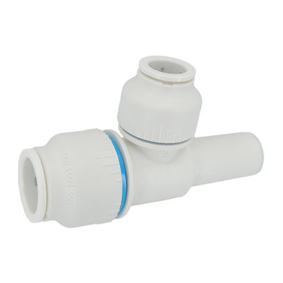 Plumbright White Plastic Push-Fit 22 X 22 X 15mm Tube Tee Union Sptt67446M from B&Q