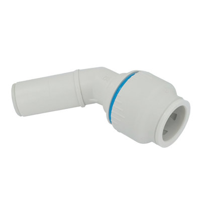 Plumbright White Plastic Push-Fit 22 X 22mm 45 Degree Stem Elbow Spate6744M from B&Q