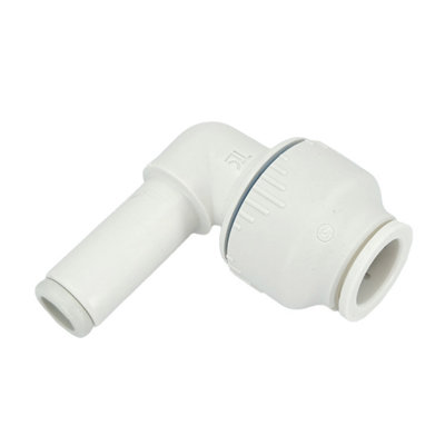 Plumbright White Plastic Push-Fit 15mm Stem Elbow Spte6766M from B&Q