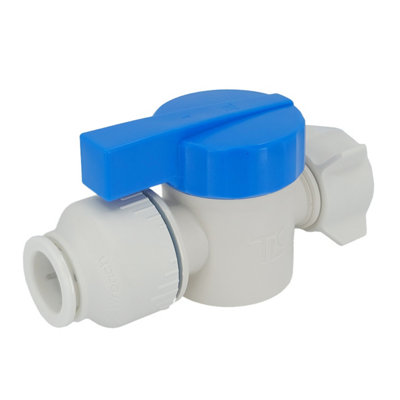 Plumbright White Plastic Push-Fit Service Tap Valve 15mm X 1/2" White Svf6764M from B&Q