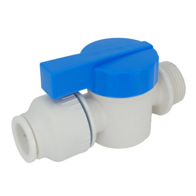 Plumbright White Plastic Push-Fit Washing Machine Tap 15mm X 3/4" White Svat6765M from B&Q