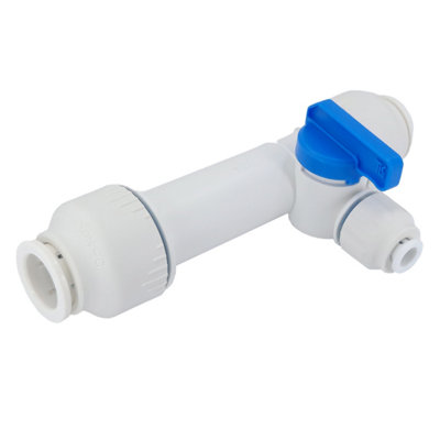 Plumbright White Plastic Push-Fit Slip Tee Valve 15mm X 1/4"od Avt67665Sm from B&Q