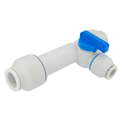 Plumbright White Plastic Push-Fit Slip Tee Valve 15mm X 3/8"od Avt67661Sm from B&Q