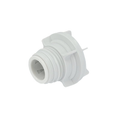 Plumbright White Plastic Push-Fit Tank Connector 22mm  White Atc44M from B&Q