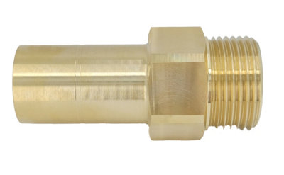 Plumbright White Plastic Push-Fit 28mm X 1" Bsp Brass Male Stem Adaptor Dzr Sbmsa6701M from B&Q