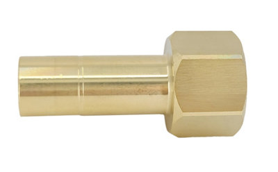 Plumbright White Plastic Push-Fit 15mm X 1/2" Bsp Brass Female Stem Adaptor Dzr Sbfsa6764M from B&Q