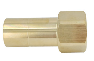Plumbright White Plastic Push-Fit 22mm X 3/4" Bsp Brass Female Stem Adaptor Dzr Sbfsa6745M from B&Q